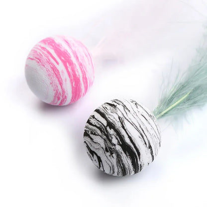 Cat Toy Feather Ball