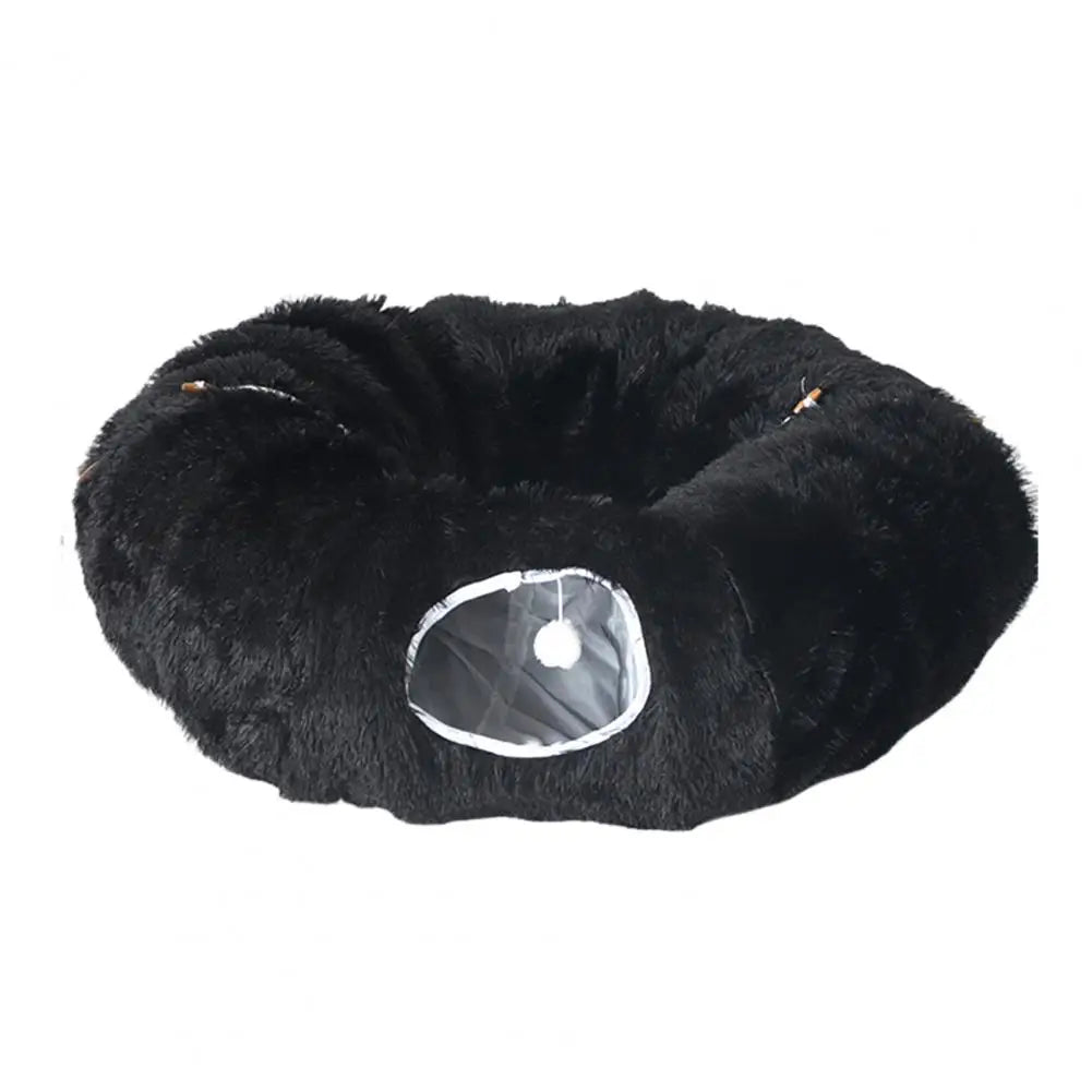 Plush Donut Cat Tunnel Bed